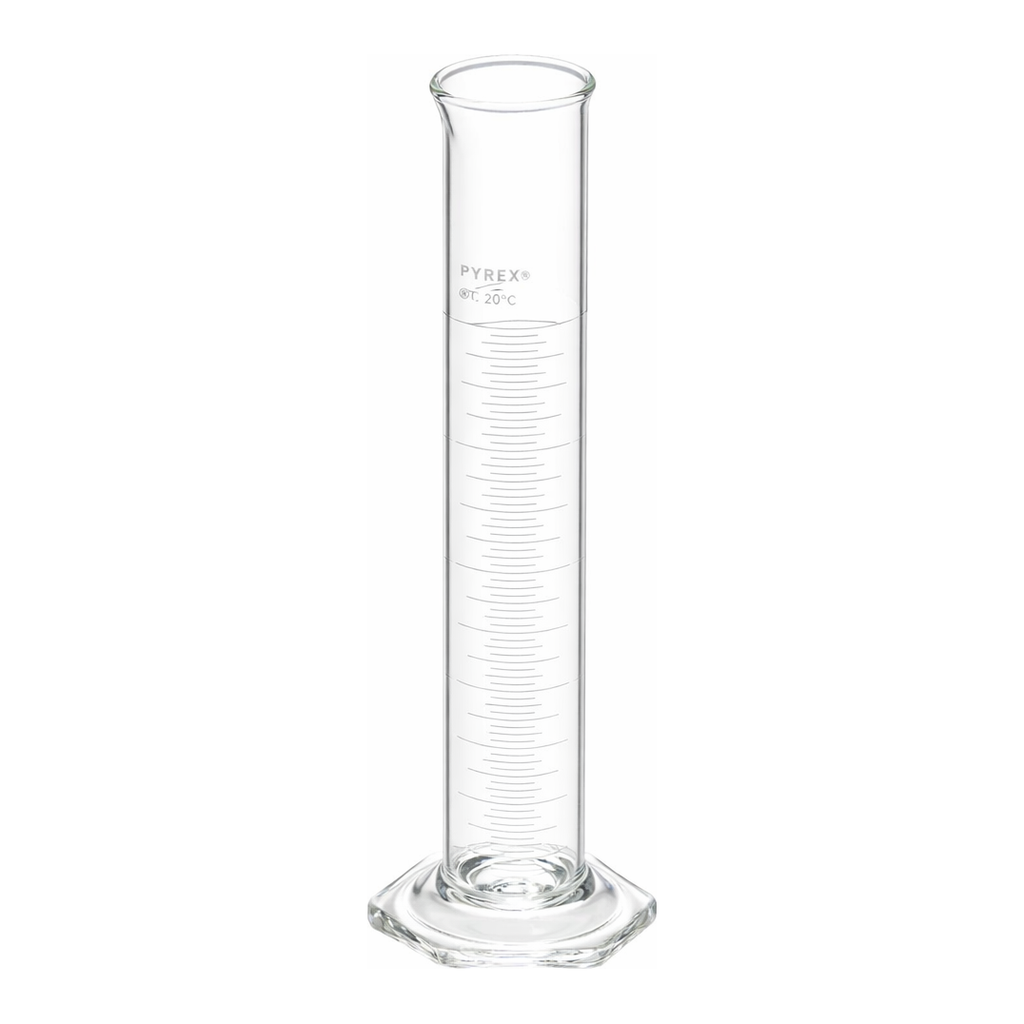 Merck Pyrex single metric scale graduated cylinder, calibrated to deliver