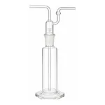 Merck Pyrex tall form gas washing bottle, with ST stopper