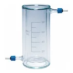 Merck Quickfit Pyrex jacketed beakers