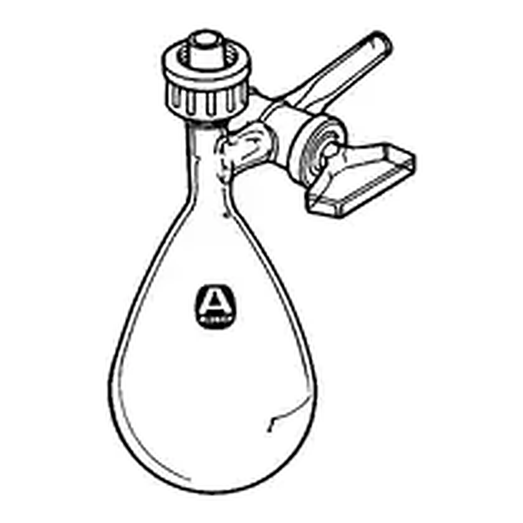 Merck Reaction flask with glass stopcock on side-arm