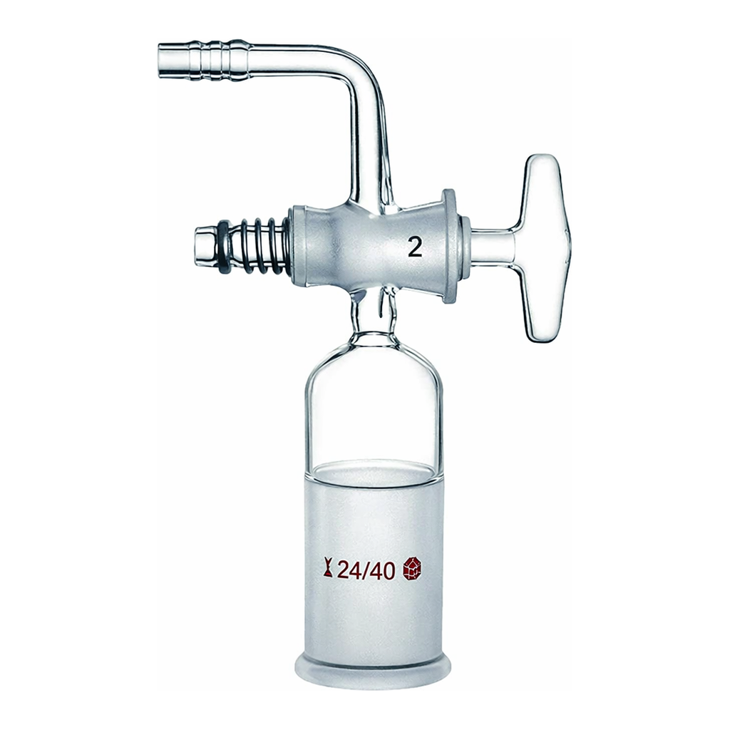 Merck Synthware 90 degree vacuum adapter with glass stopcock