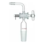 Merck Synthware 90 degree vacuum adapter with glass stopcock