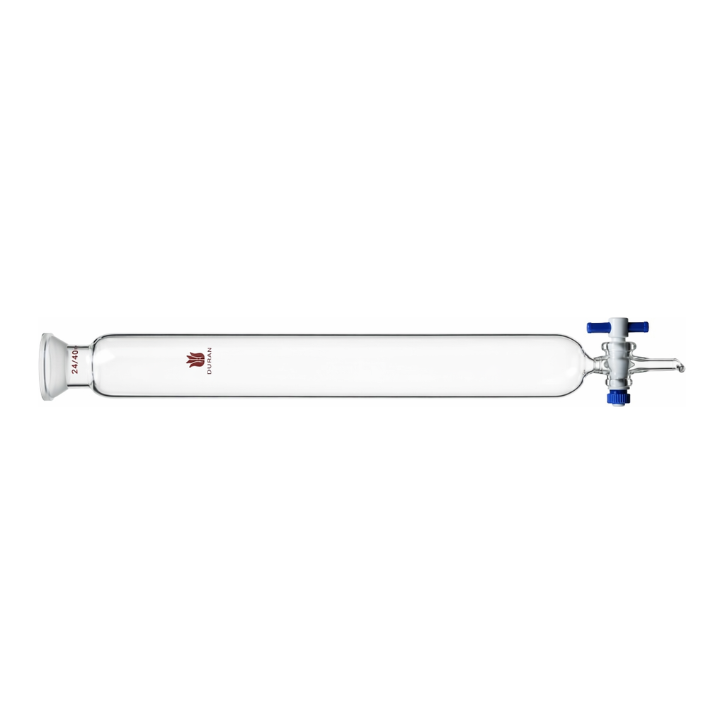 Merck Synthware chromatography column with with spherical joint and PTFE stopcock