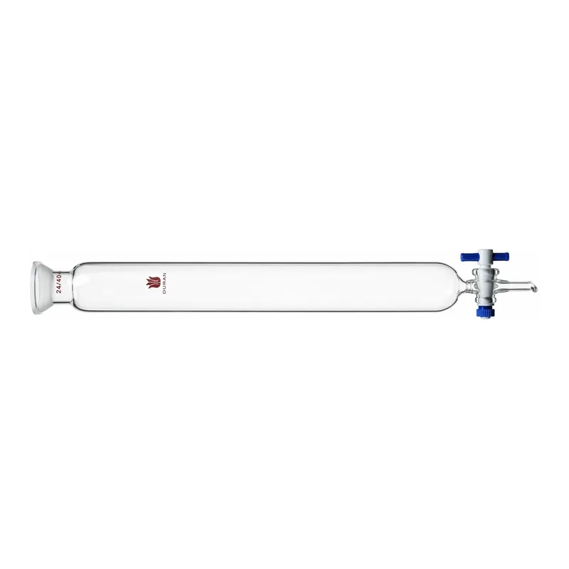 Merck Synthware chromatography column with with spherical joint and PTFE stopcock