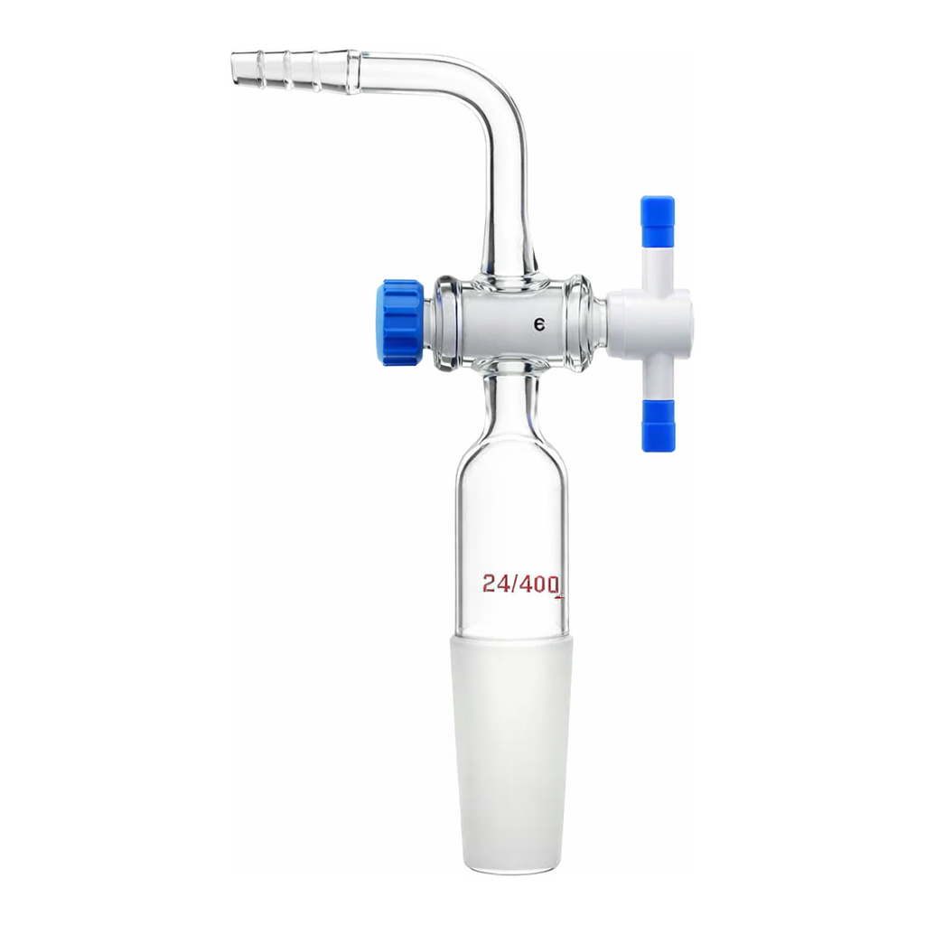 Merck Synthware 90 degree vacuum adapter with PTFE stopcock