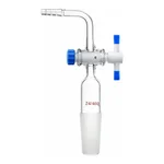 Merck Synthware 90 degree vacuum adapter with PTFE stopcock