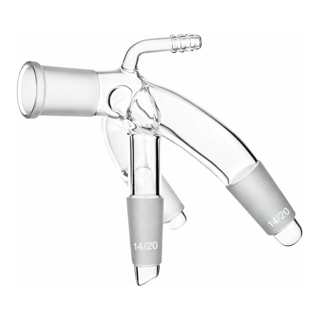 Merck Synthware distilling receiver with hose connection