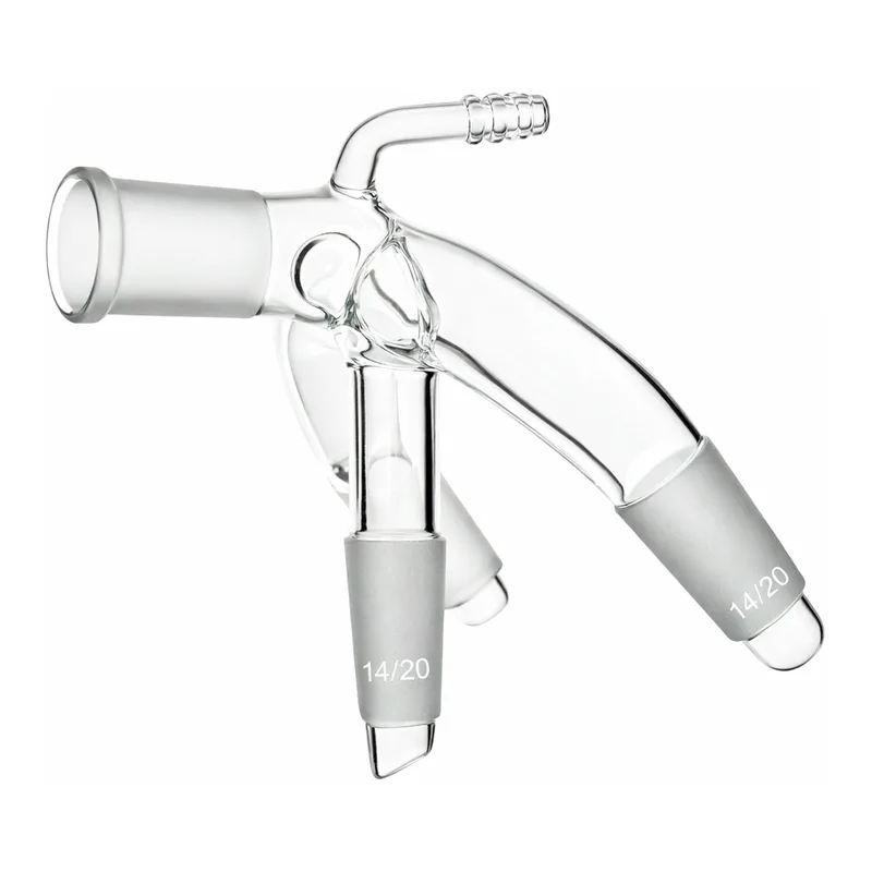 Merck Synthware distilling receiver with hose connection