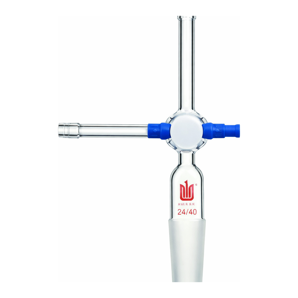 Merck Synthware flushing adapter with PTFE stopcock