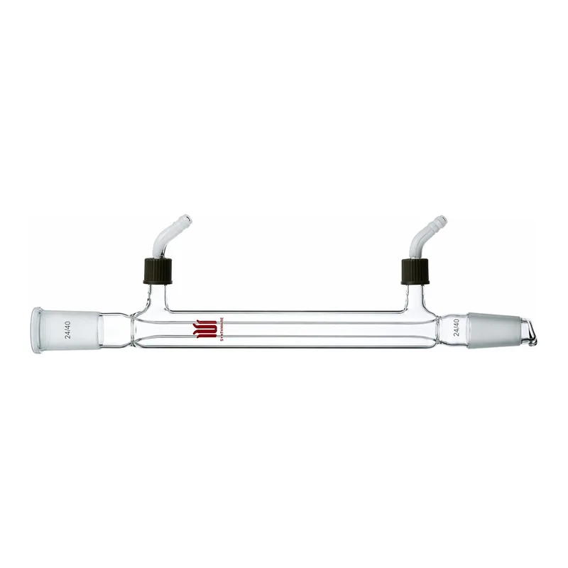 Merck Synthware Liebig condenser with 8 mm OD removable hose connections