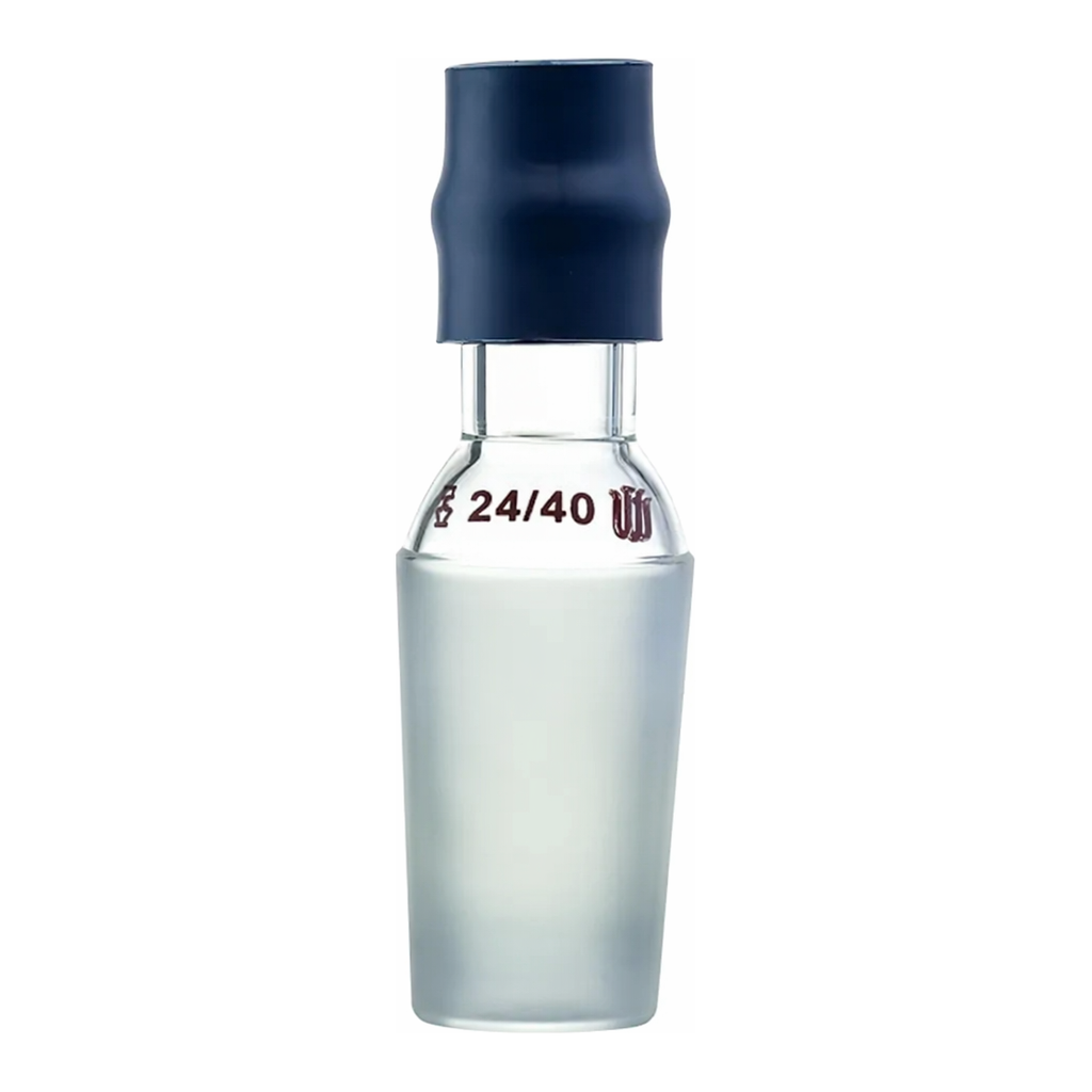 Merck Synthware inlet/thermometer adapter with one holed rubber adapter