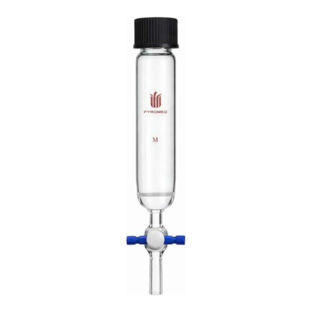 Merck Synthware peptide synthesis vessel with fritted disc and PTFE stopcock