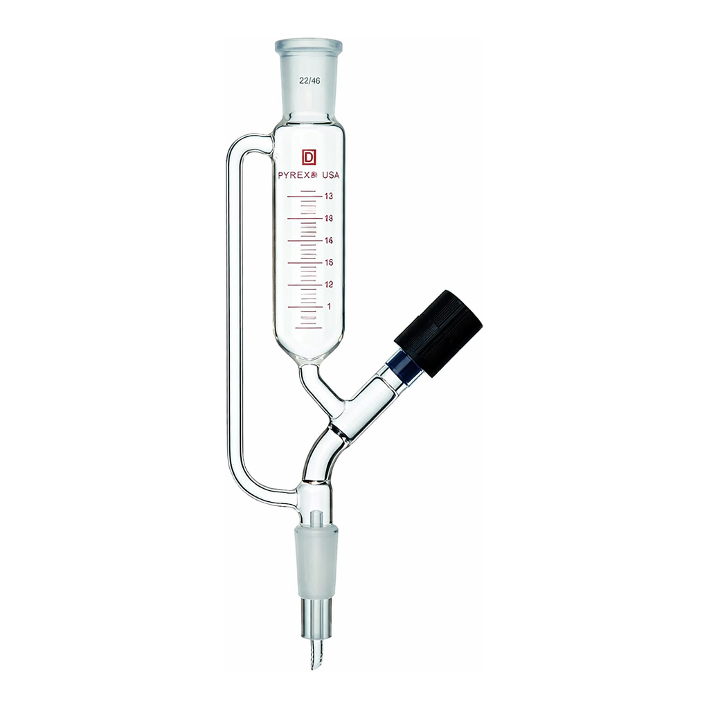 Merck Synthware pressure equalizing funnel with high vacuum valve