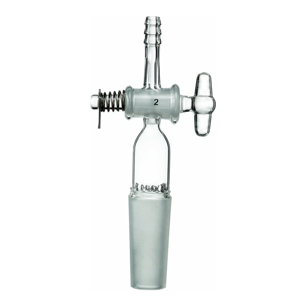 Merck Synthware straight vacuum adapter with glass stopcock
