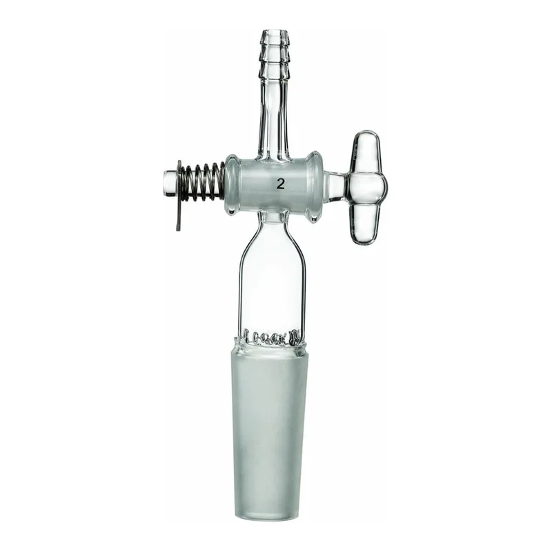 Merck Synthware straight vacuum adapter with glass stopcock