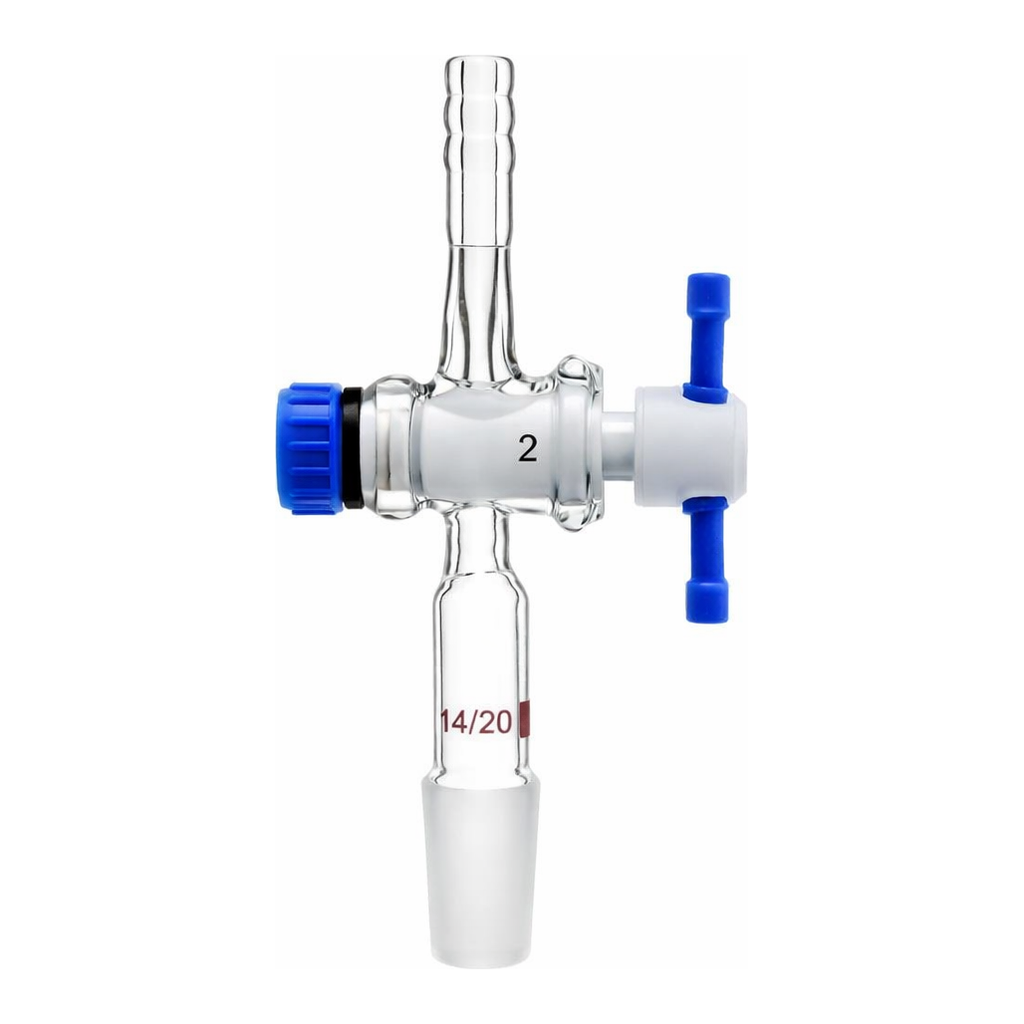 Merck Synthware straight vacuum adapter with PTFE stopcock