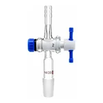 Merck Synthware straight vacuum adapter with PTFE stopcock