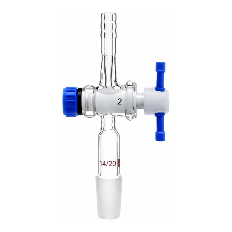 Merck Synthware straight vacuum adapter with PTFE stopcock