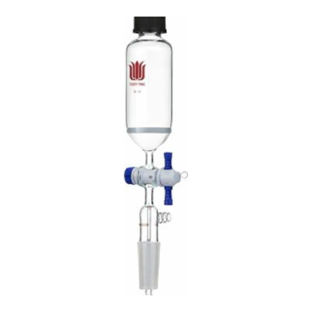 Merck Synthware synthesis vessel with lower joint and PTFE T-bore stopcock