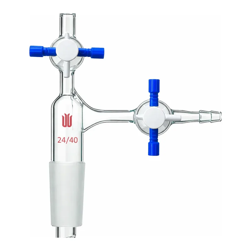 Merck Synthware vacuum transfer adapter with PTFE stopcocks