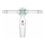 Merck Synthware vacuum/inert gas adapter with T-bore glass stopcock