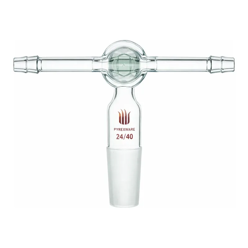 Merck Synthware vacuum/inert gas adapter with T-bore glass stopcock