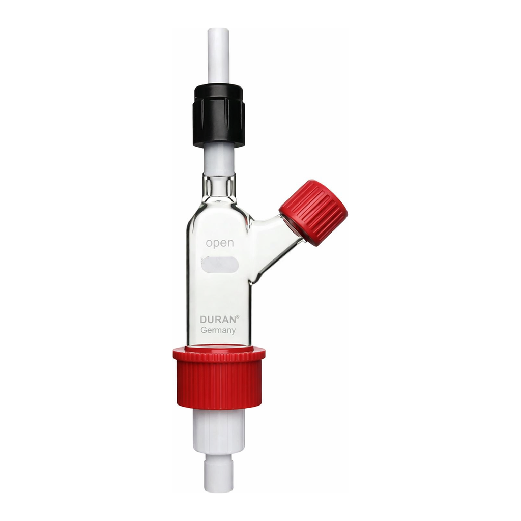 Merck System 45 vessel with threaded side port and removable fritted disc