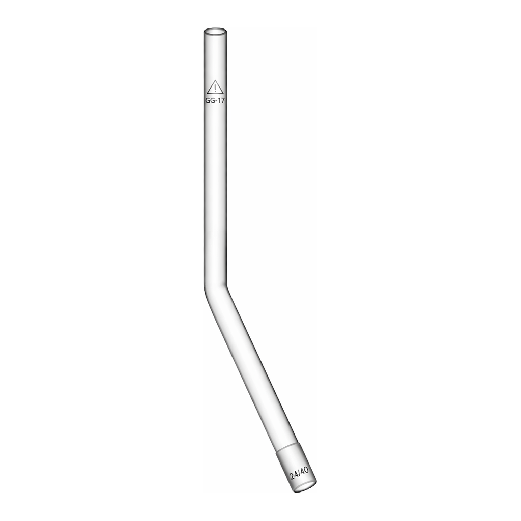 Merck Ace gas dispersion tube with porous fritted glass tip, 15° bend
