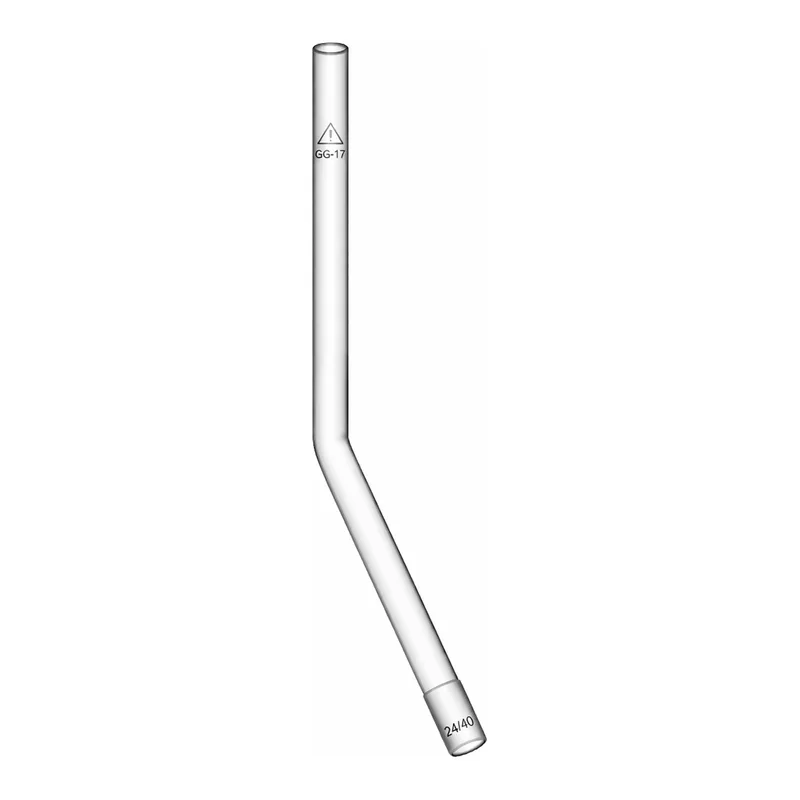 Merck Ace gas dispersion tube with porous fritted glass tip, 15° bend