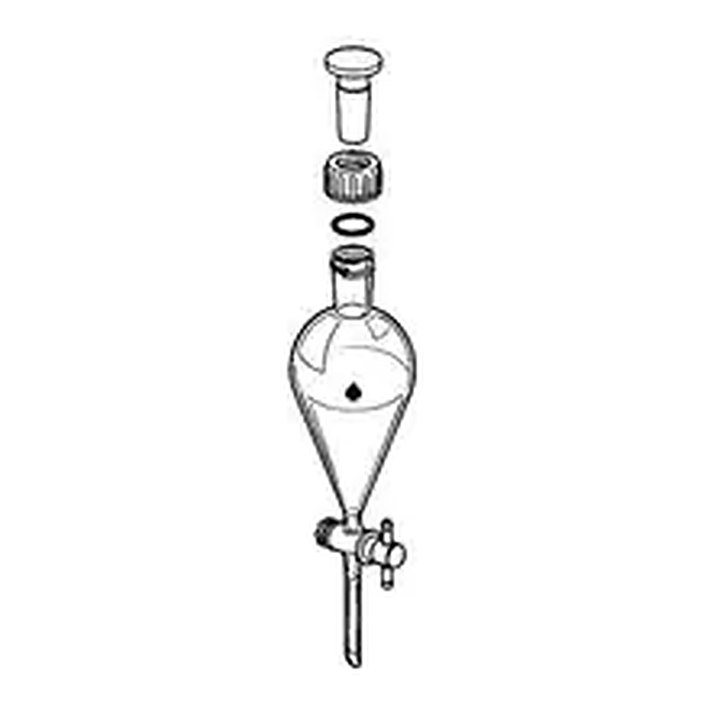 Merck ACE Squibb separatory funnel with Locktight stopper