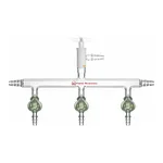 Merck Aldrich dual bank manifold with glass stopcocks and vacuum-gauge port