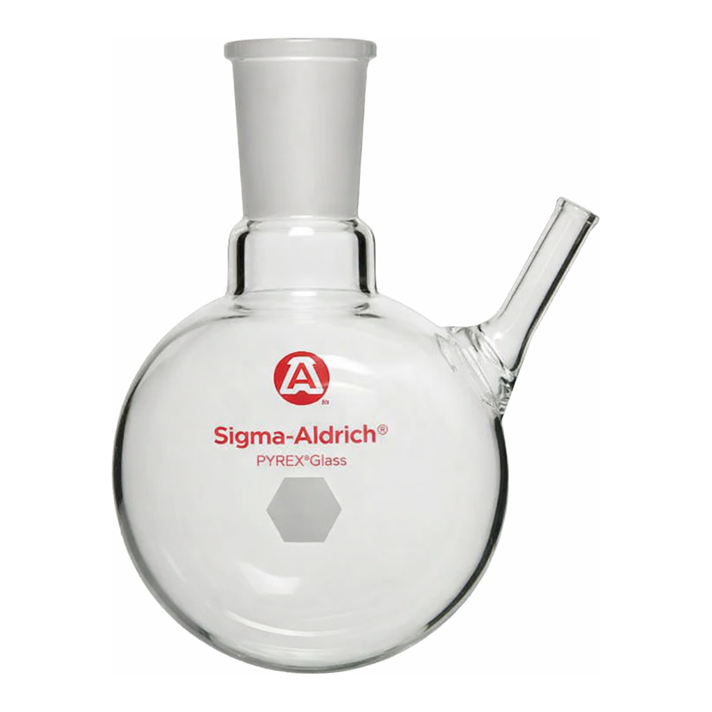 Merck Aldrich round-bottom flask with septum-inlet