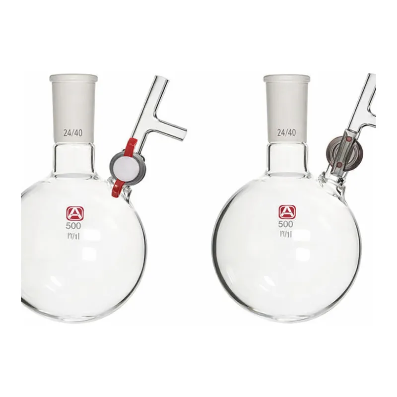 Merck Aldrich round-bottom storage flask with stopcock-equipped septum-inlet