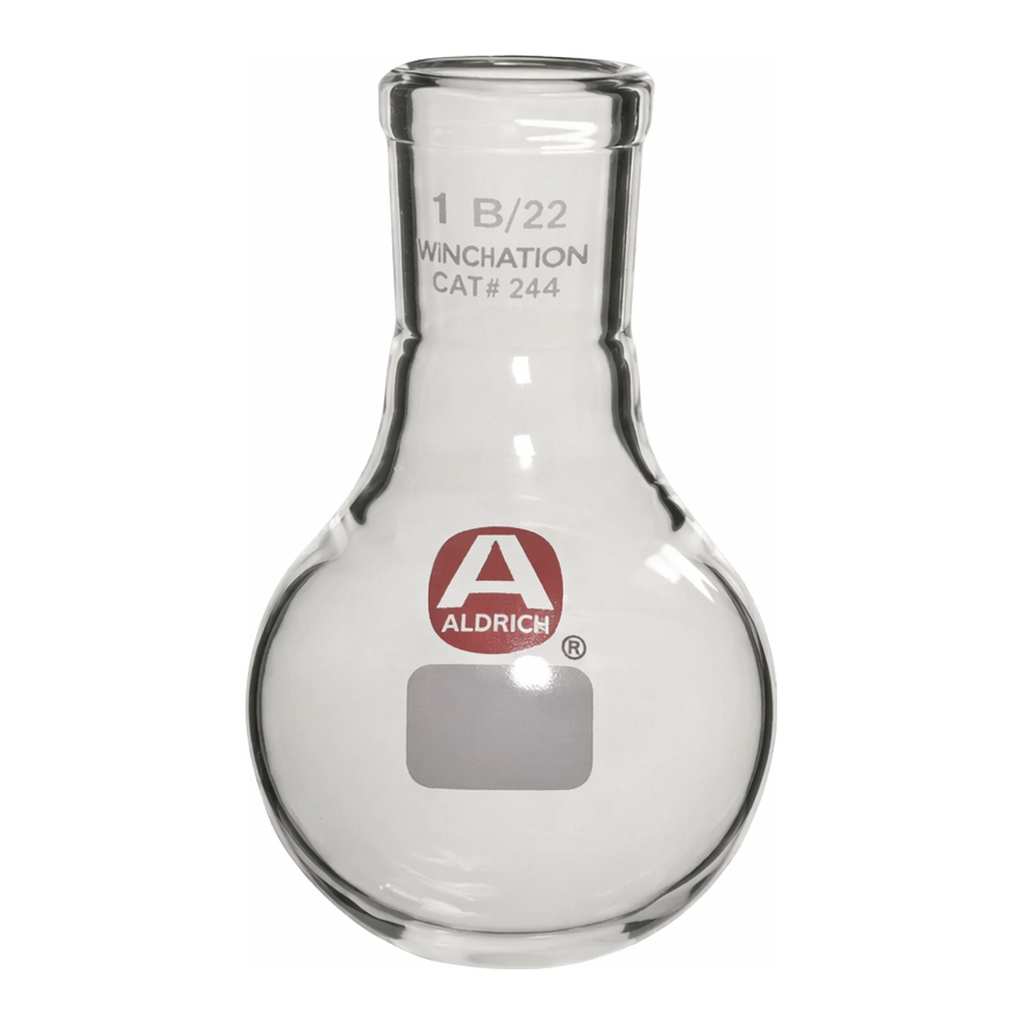 Merck Aldrich single-neck round-bottom flask with Clear-Seal joint