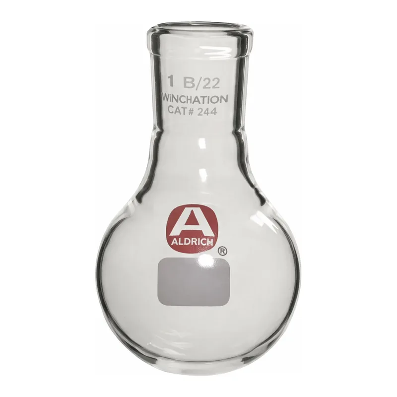 Merck Aldrich single-neck round-bottom flask with Clear-Seal joint