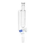Merck Pyrex Addition funnel, graduated, pressure equalising, cylindrical with PTFE key