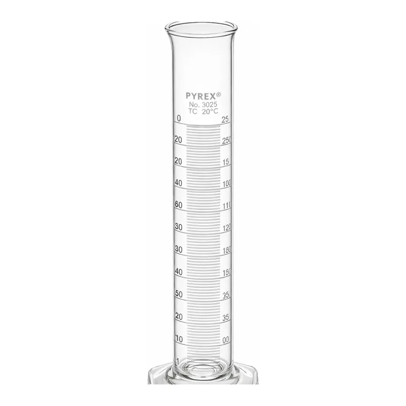 Merck Pyrex double metric scale economy grade graduated cylinder
