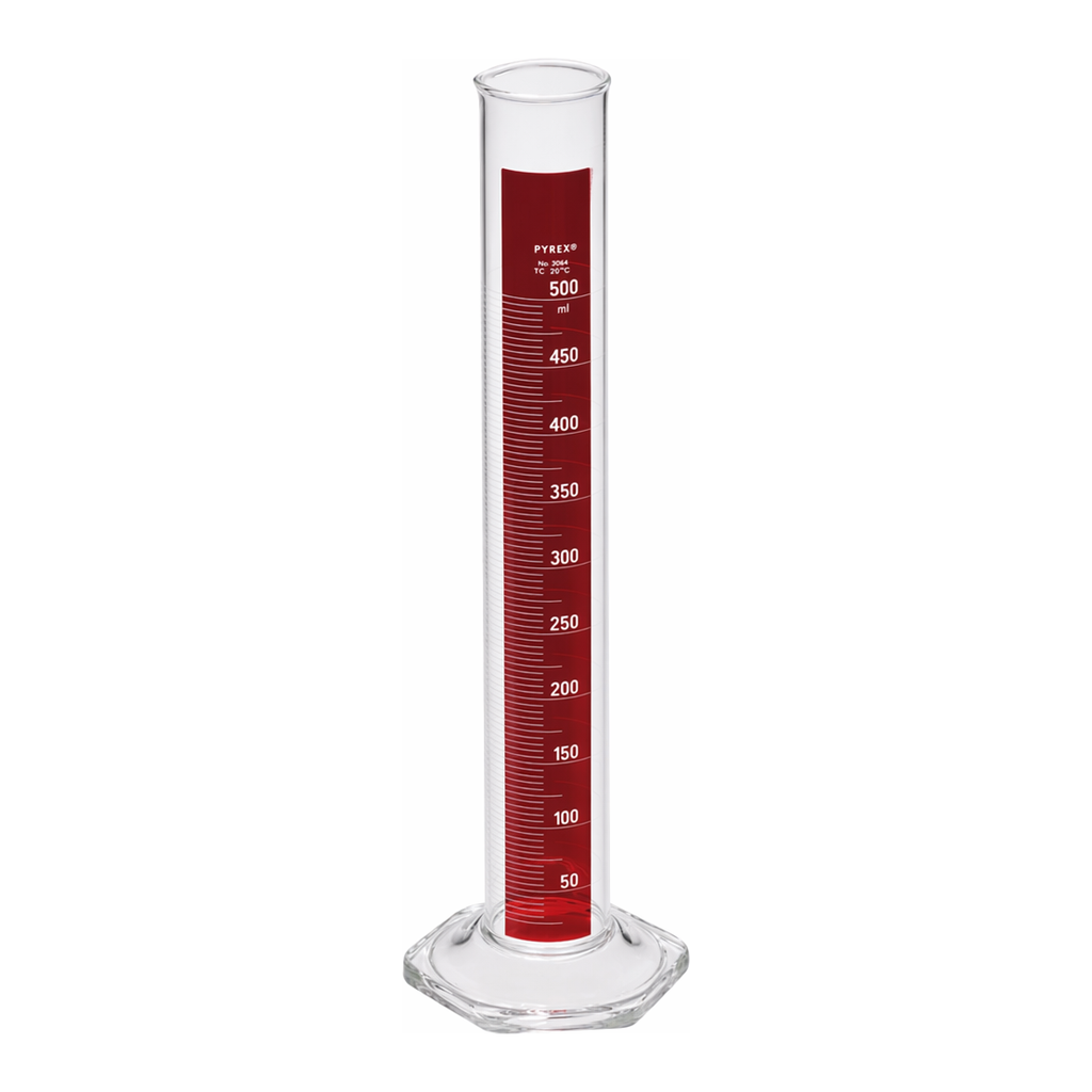 Merck Pyrex Lifetime Red single metric scale graduated cylinder