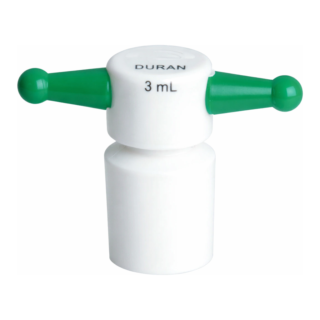 Merck Pyrex PTFE key-hole stopper, color-coded