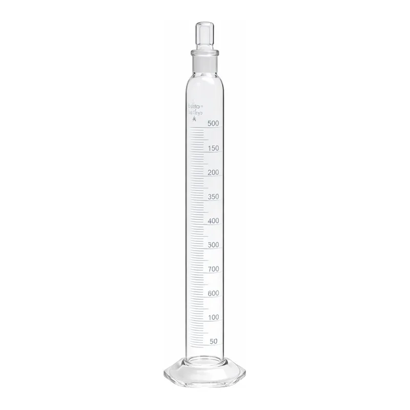 Merck Pyrex serialized/certified graduated cylinder with Pyrex stopper