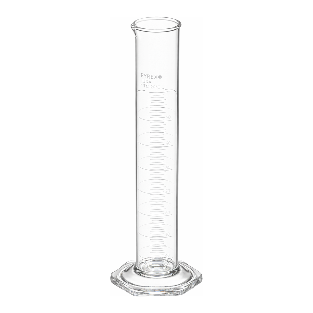 Merck Pyrex single metric scale graduated cylinder, calibrated to deliver