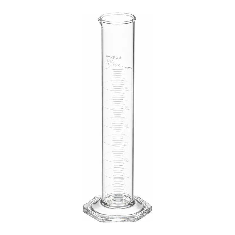 Merck Pyrex single metric scale graduated cylinder, calibrated to deliver
