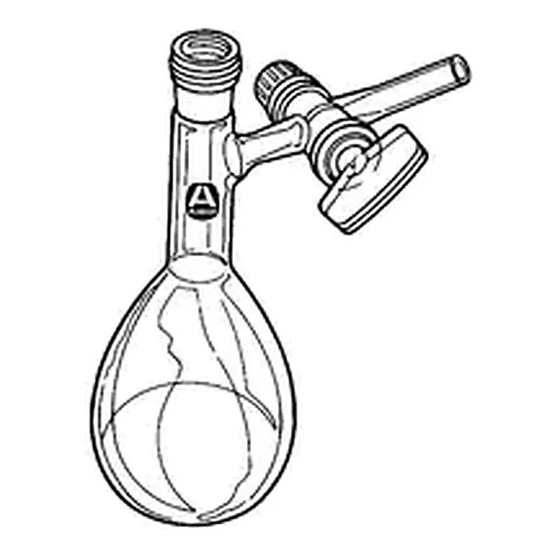 Merck Reaction and storage flask, Kjeldahl, with glass stopcock on side-arm