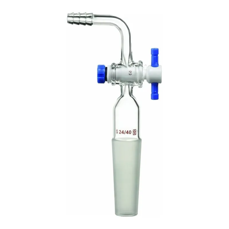 Merck Synthware 90 degree vacuum adapter with PTFE stopcock