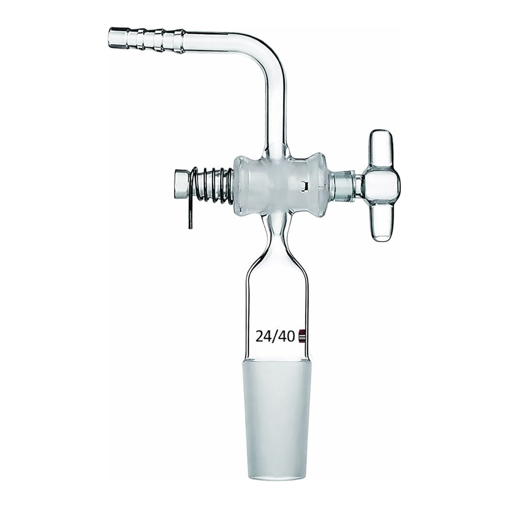 Merck Synthware 90 degree vacuum adapter with glass stopcock