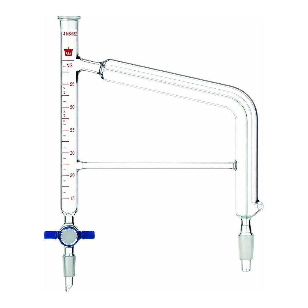 Merck Synthware Dean Stark distillation receiver with vacuum jacketed uptake tube