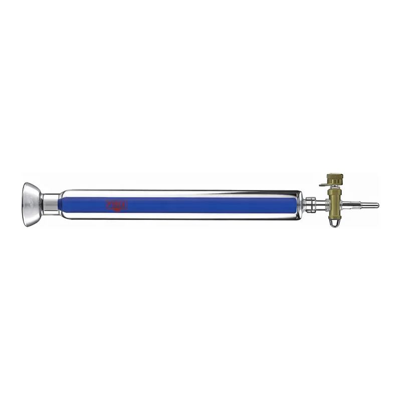 Merck Synthware chromatography column with with spherical joint, PTFE stopcock and coarse frit