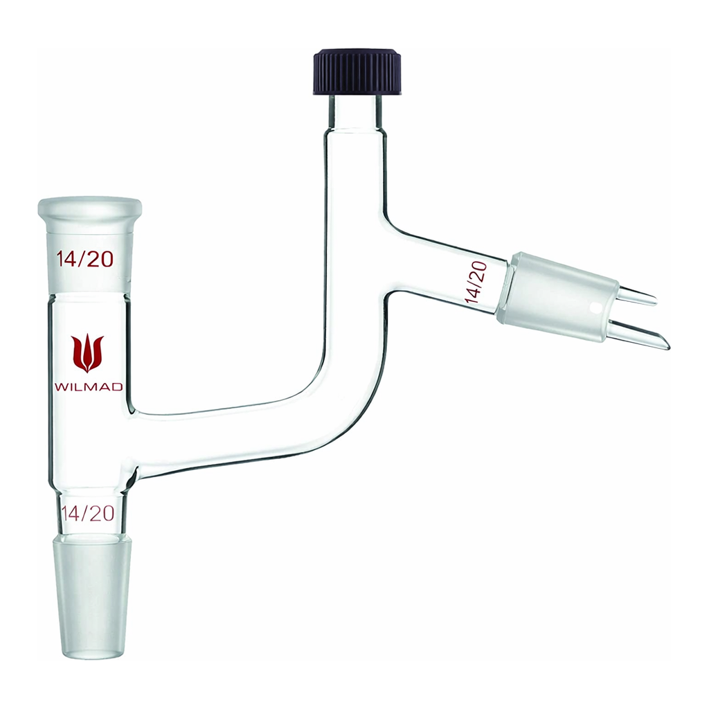 Merck Synthware Claisen distillation adapter with compression cap thermometer port