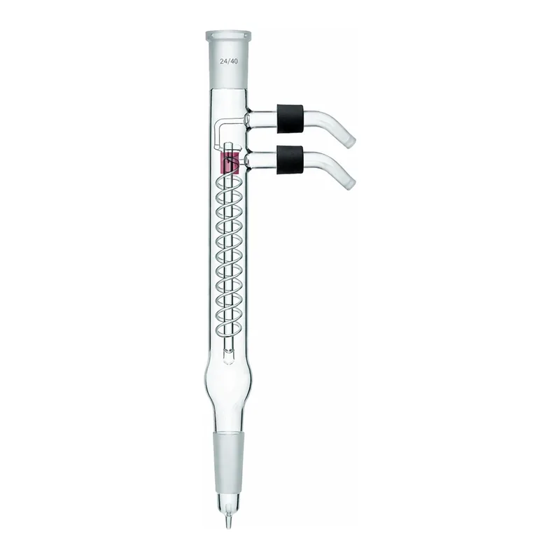 Merck Synthware coil-style reflux condenser with removable hose connections