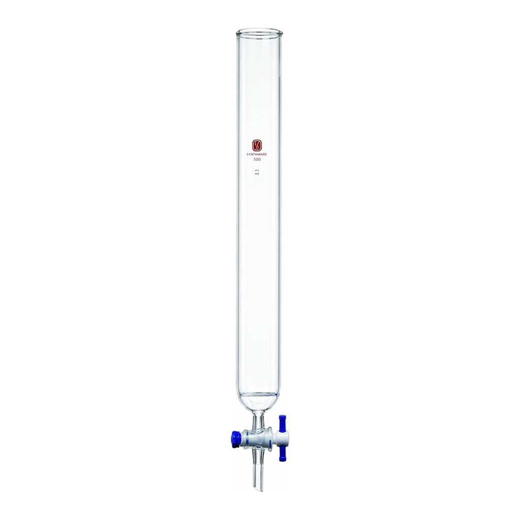 Merck Synthware chromatography column with PTFE stopcock and coarse frit